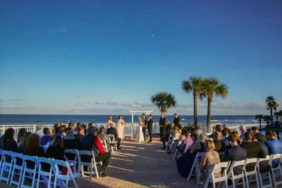 Ocean front wedding