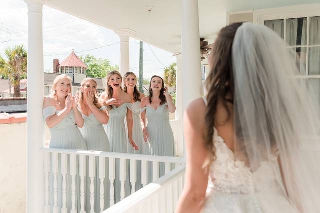 First Look bridesmaids