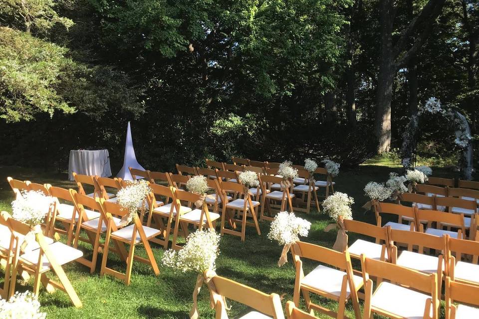 Outdoor wedding ceremony