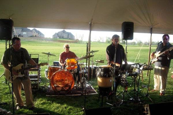 Track 3 Band plus drummer, Tony Hammons, at DaRae & Friends Catering Open House 4/10.