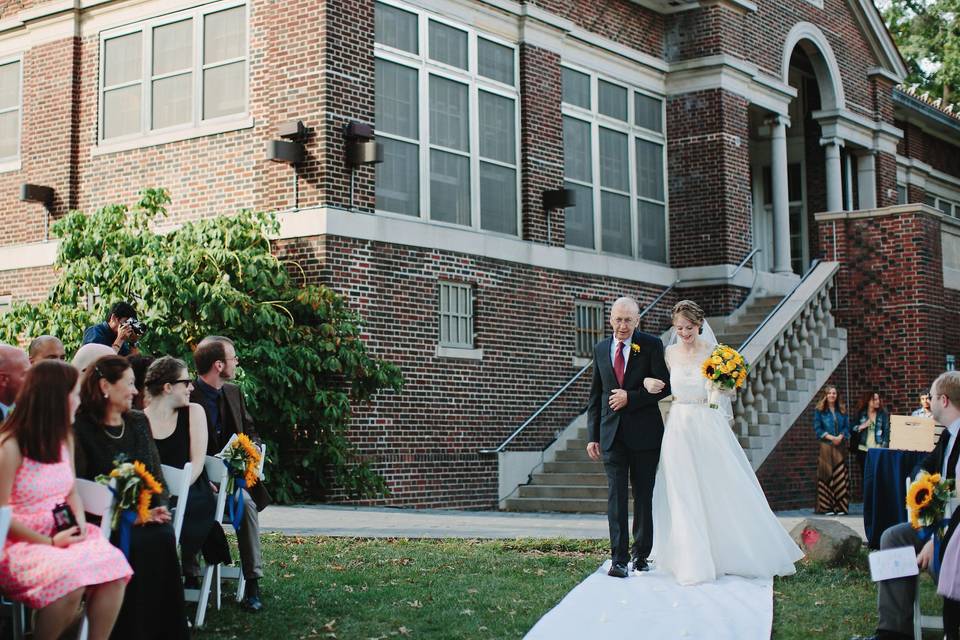 The bride and groom