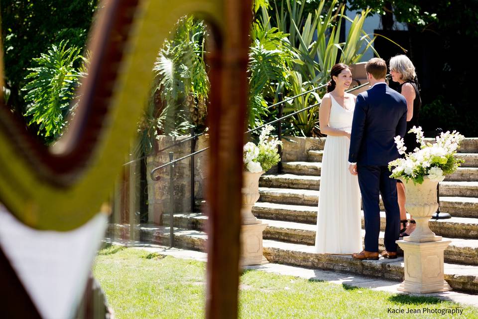 Wedding Ceremony at the Santa Barbara Courthouse,Valerie Saint Martin, Harpist & Opera Singer