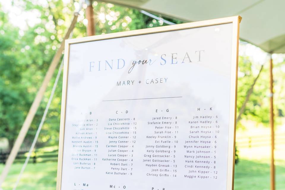 Seating chart