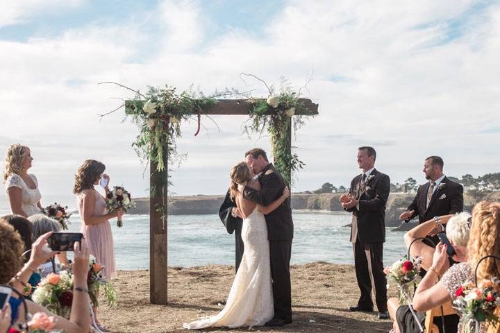 Wedding arch with fresh floral features