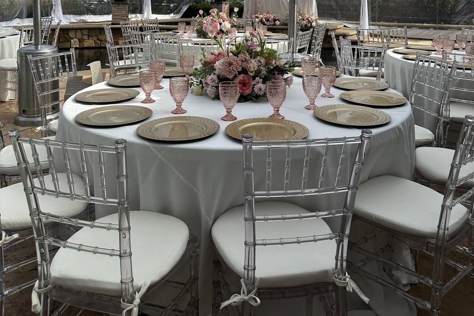 Clear Top Tent with draping