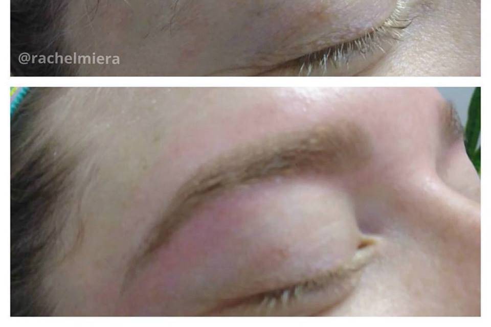 Brow shaping with tint