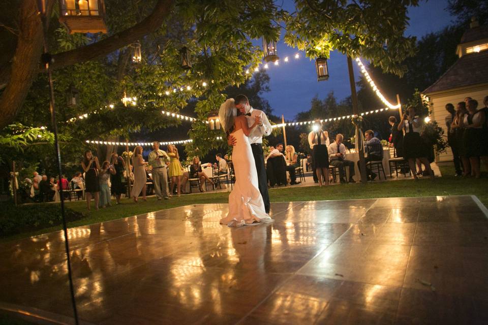 You'll never forget your first dance under the stars.