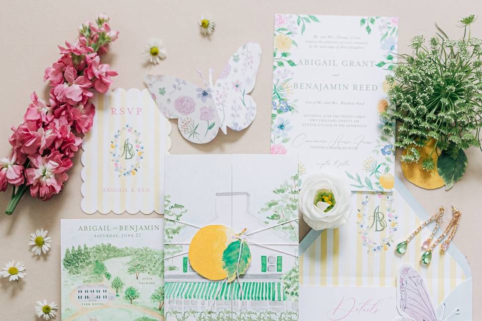 Watercolor invitations
