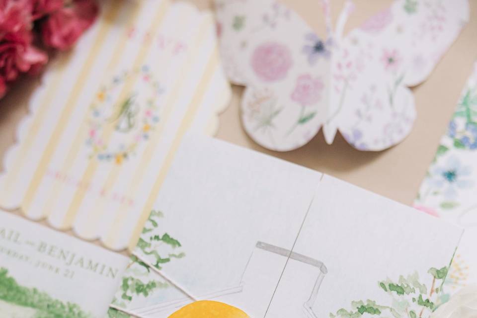 Watercolor invitations