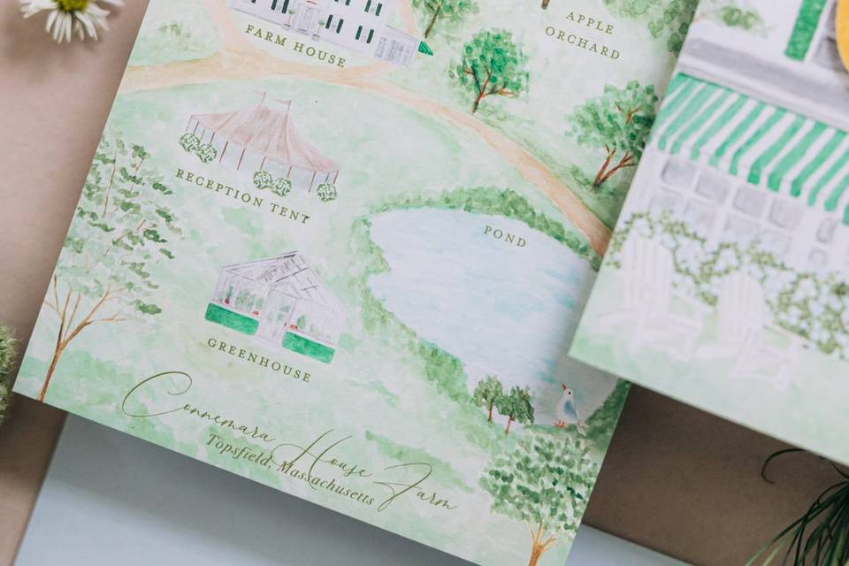 Watercolor invitations