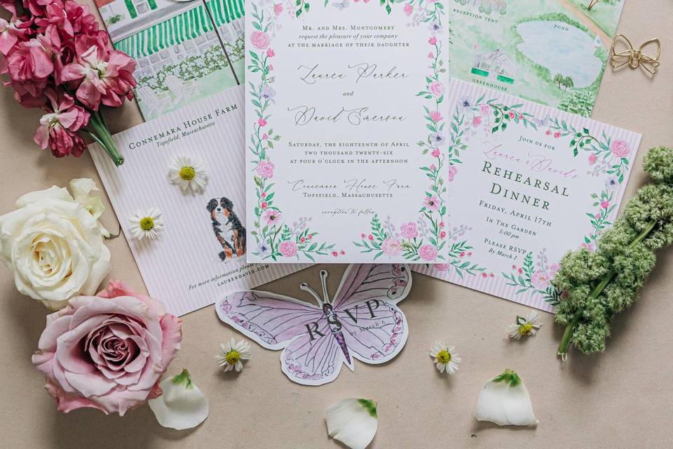 Watercolor invitations