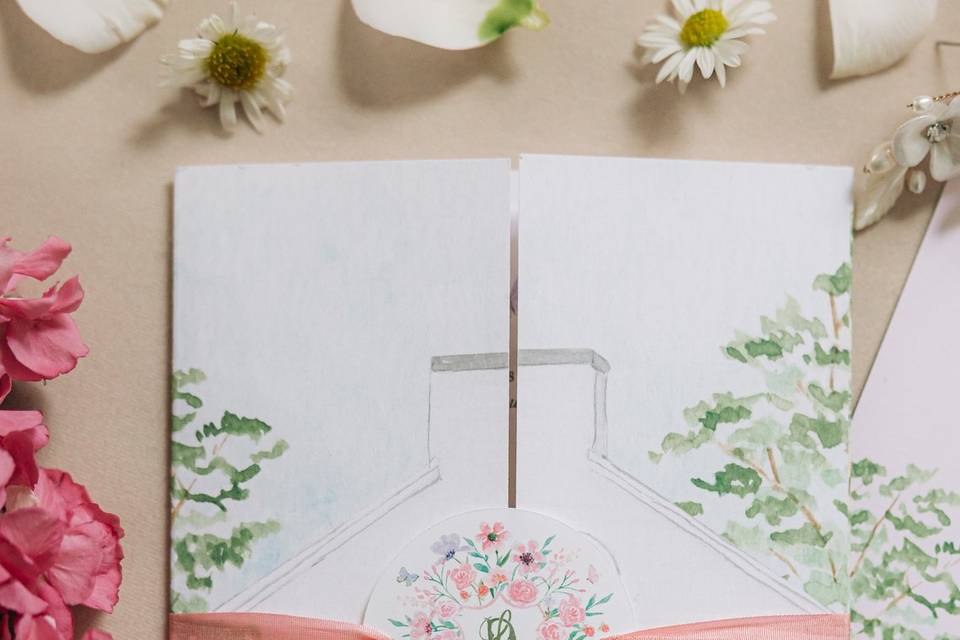 Watercolor invitations