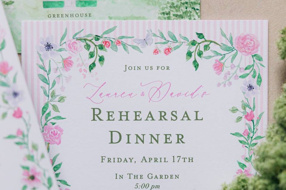 Watercolor invitations