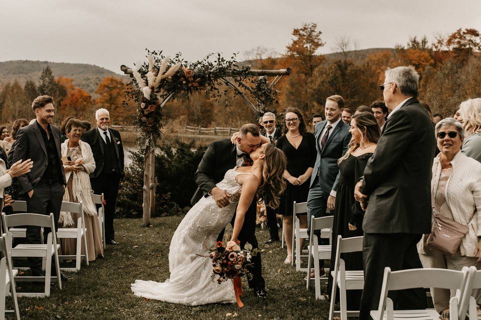 Vermont fall wedding