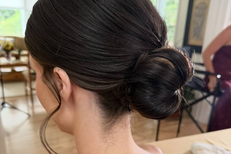 Sleek bun