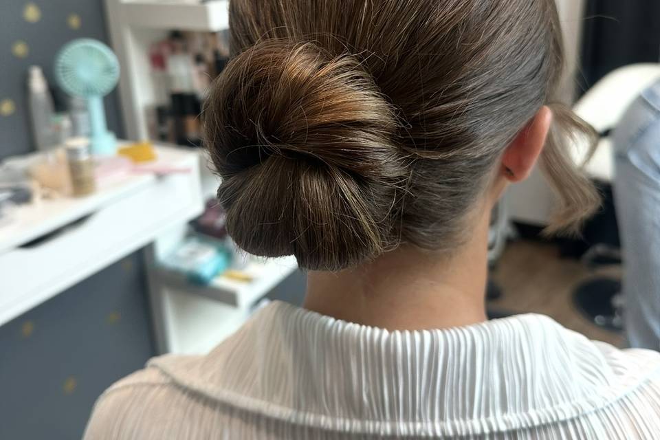 Sleek bun