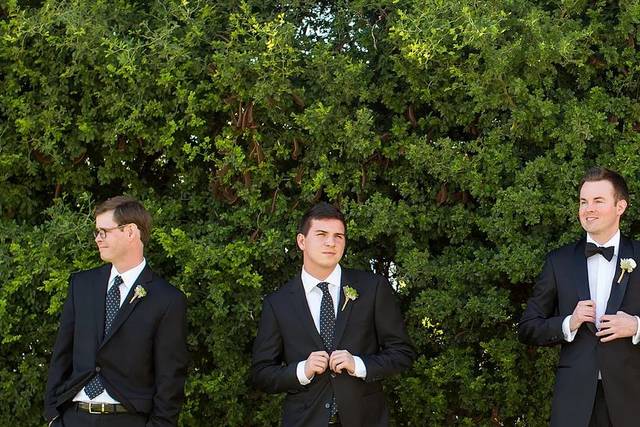 The groom with his groomsmen