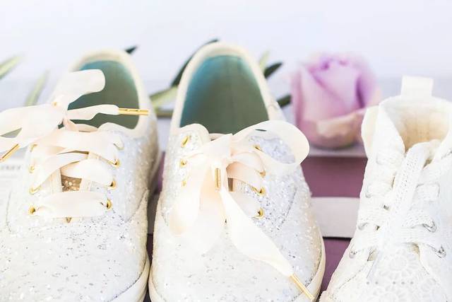 White wedding shoes