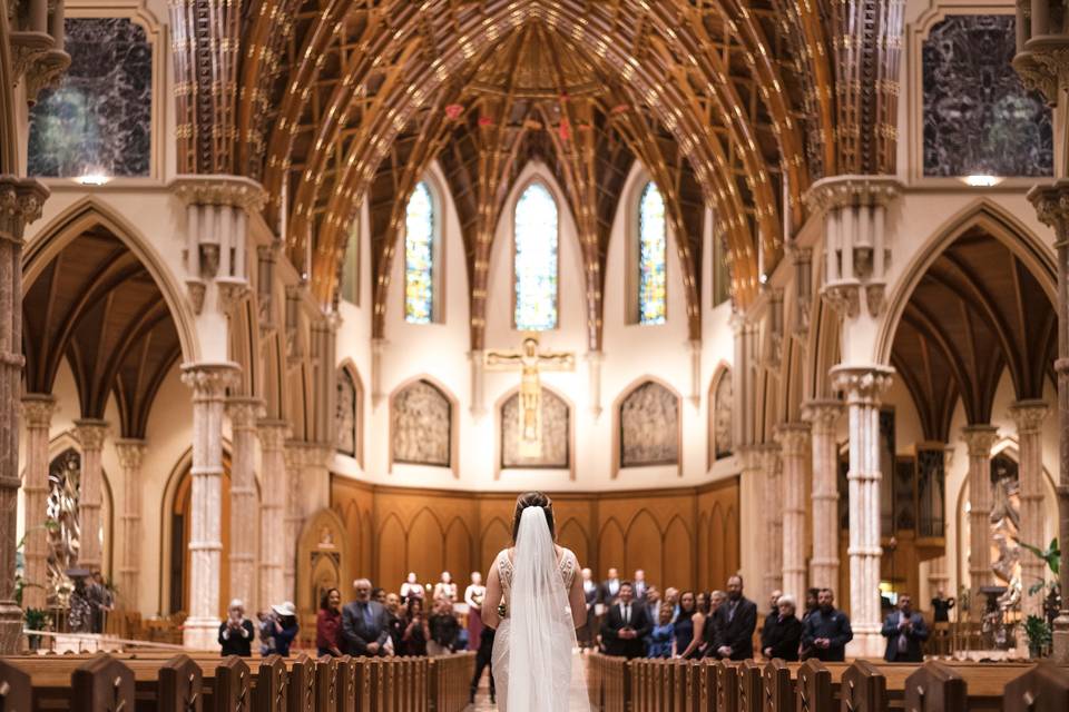 Bride Walking Down Aisle