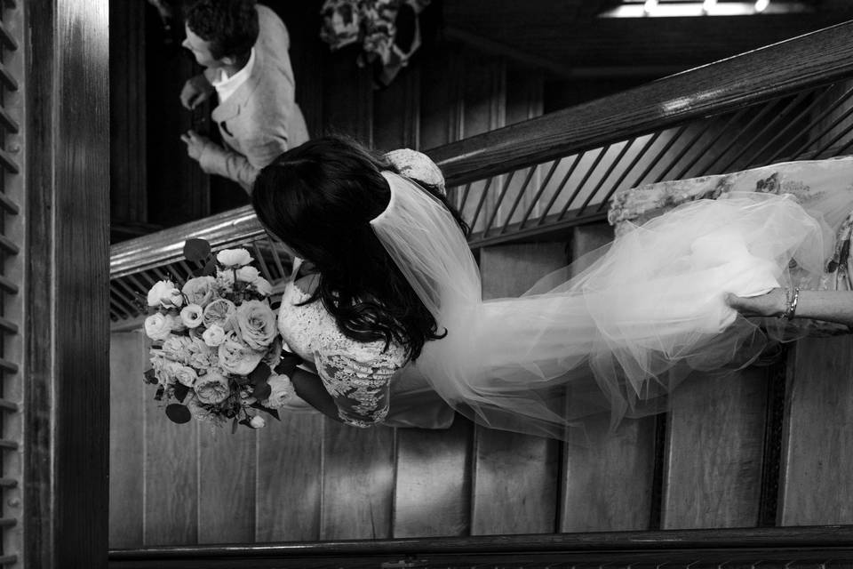 Bride Walking To Ceremony