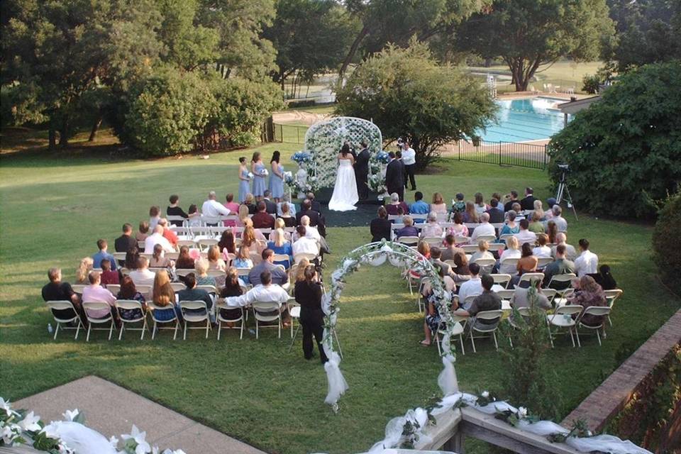 Outdoor wedding ceremony