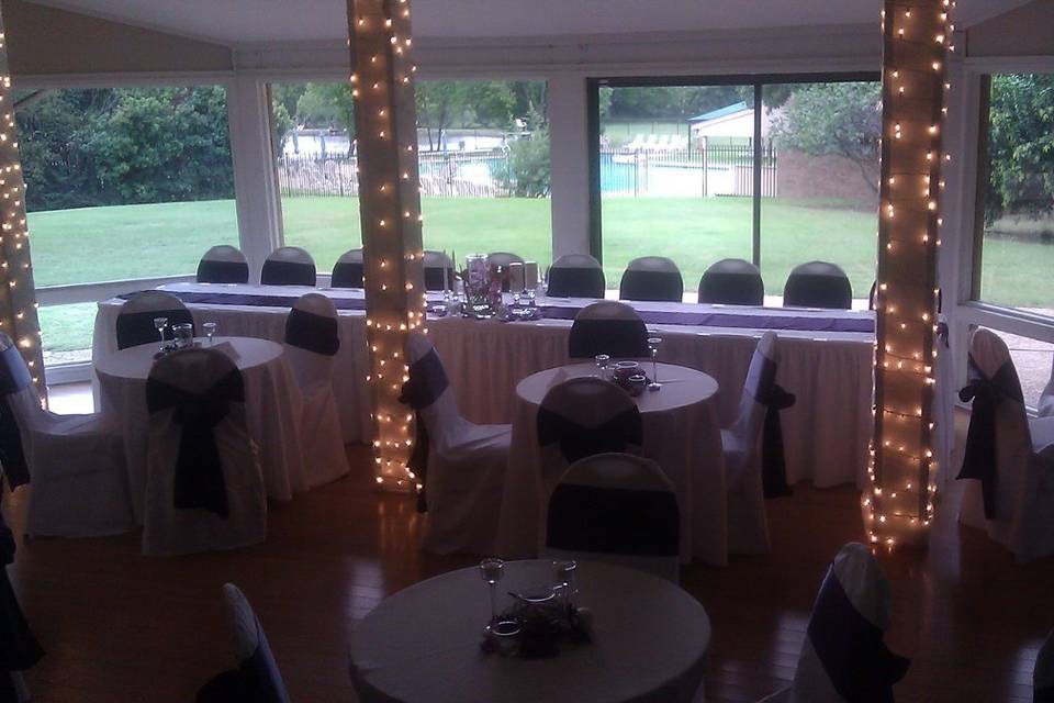 Wedding reception area