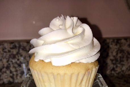 Bliss... Our go to wedding cupcake is a buttery nut cake with whipped white chocolate buttercream!