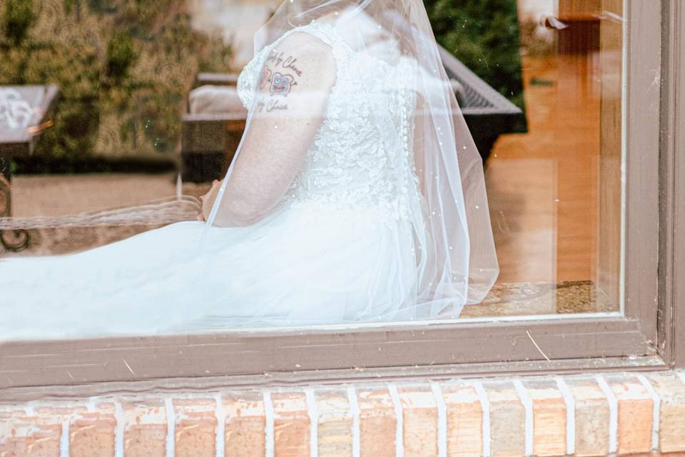 Bride in the window