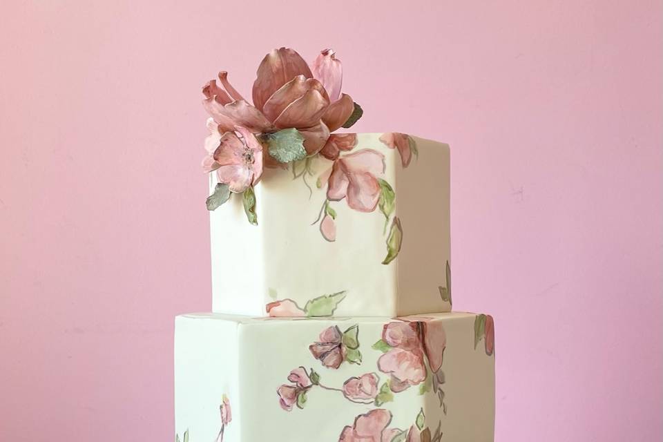 Lily Flower Wedding Cake