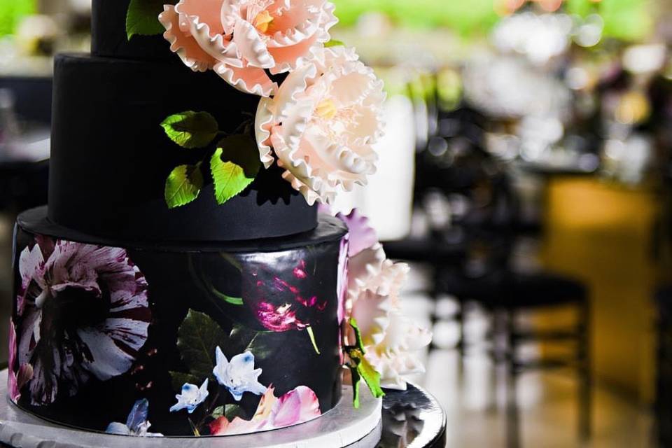 Floral custom Wedding Cake