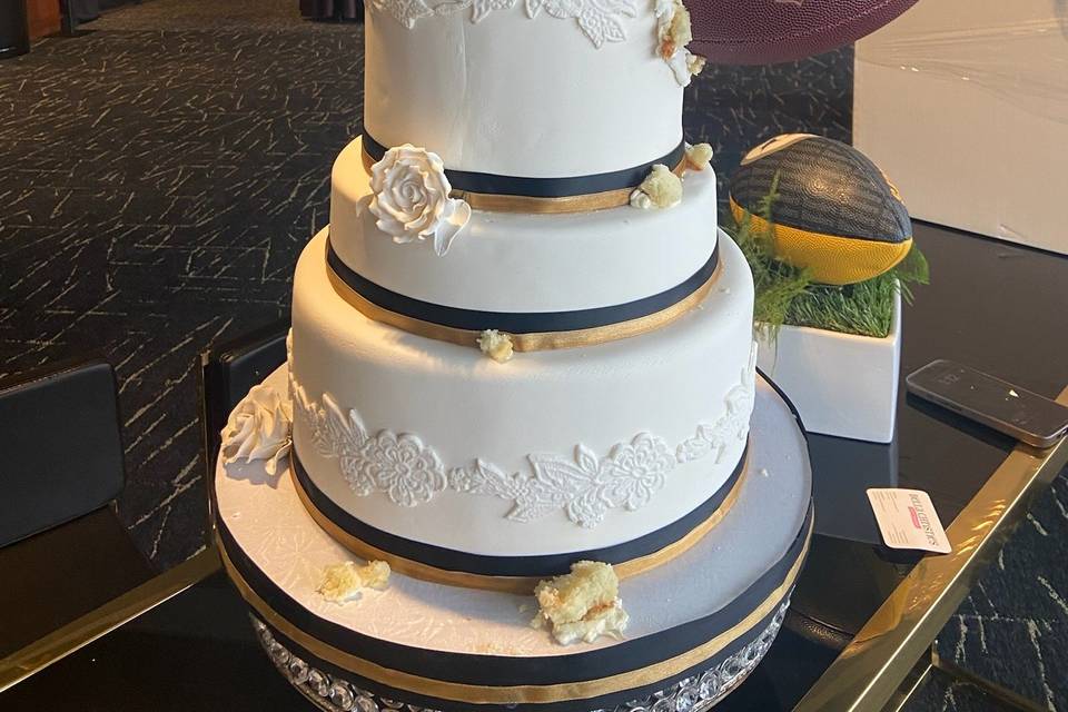 Custom Football Wedding Cake