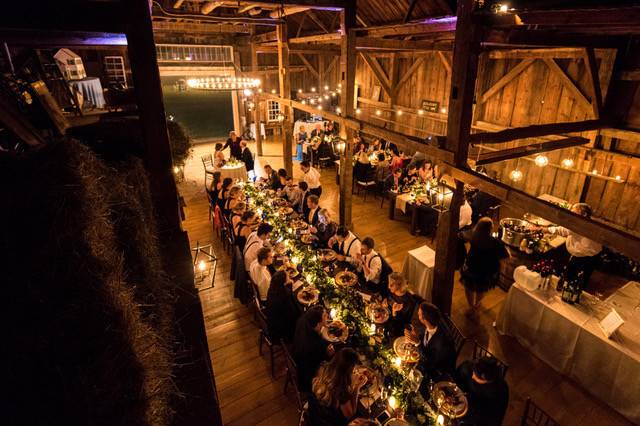 Barn wedding reception