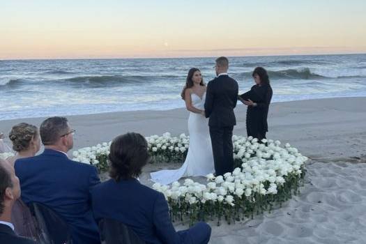 Foll moon beach ceremony,