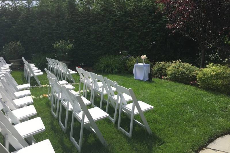 Outdoor ceremony setup