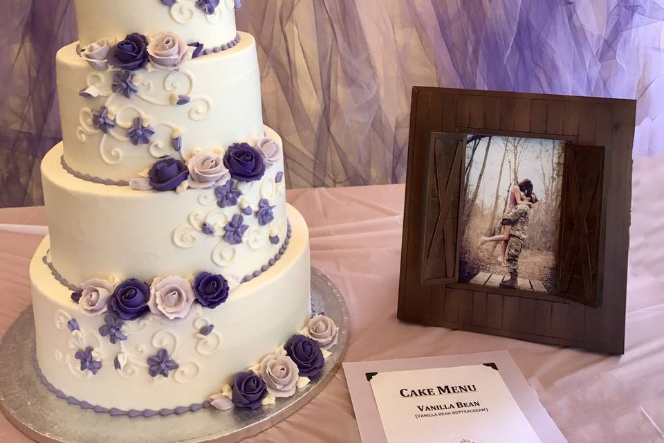 Charlotte Wedding Cake, Purple