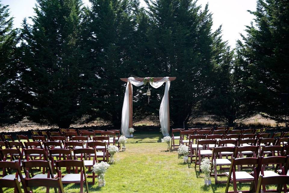 Wedding ceremony setting