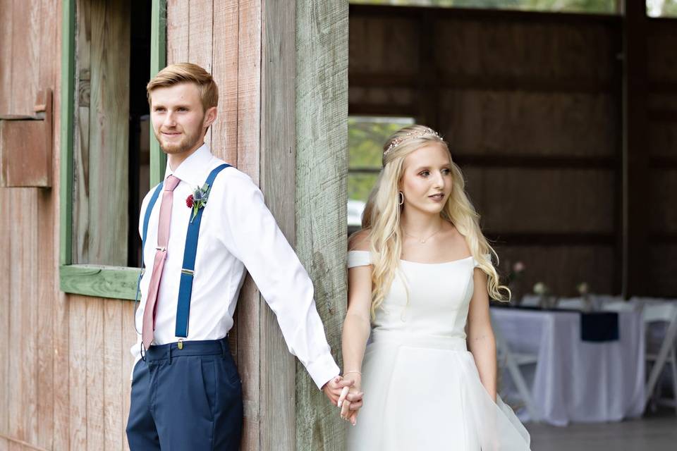 Bride and Groom First Touch