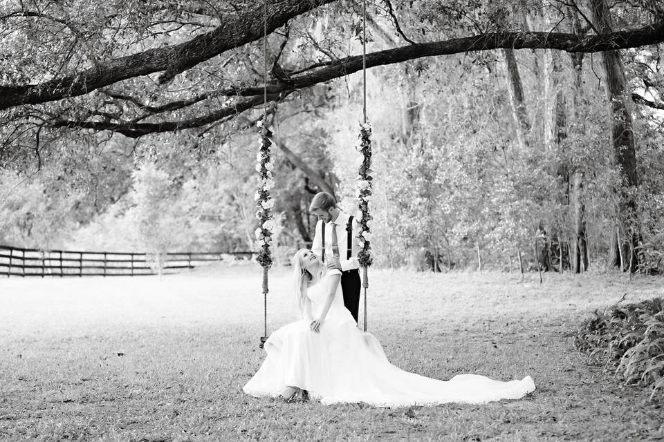 Bride on a Swing