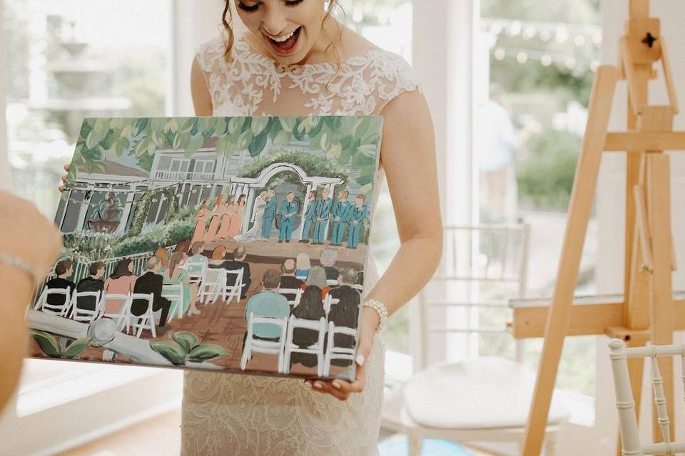 Wedding live painting