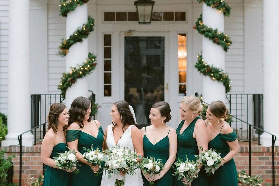 Winter bridesmaids