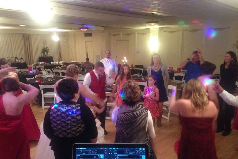 Guests dancing