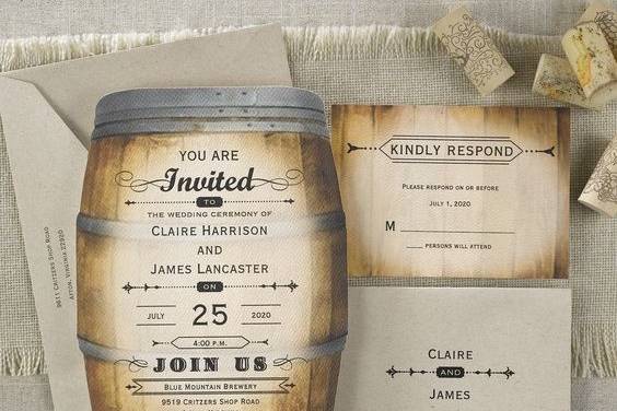 Love Barrel Invitation