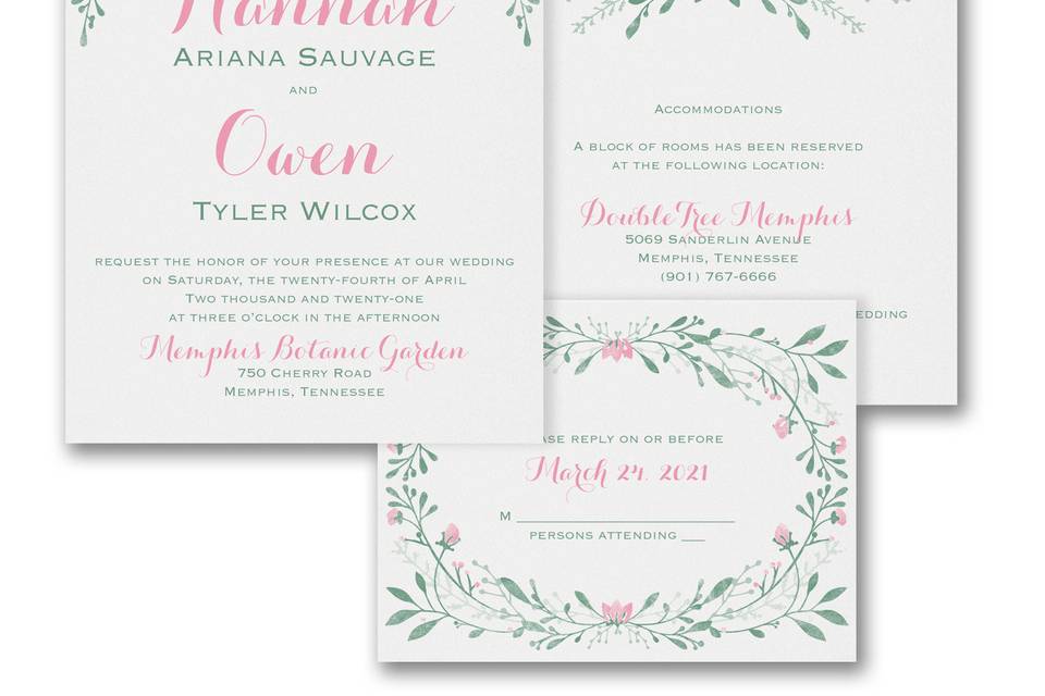 Blossoming Romance ValStyle Invitation