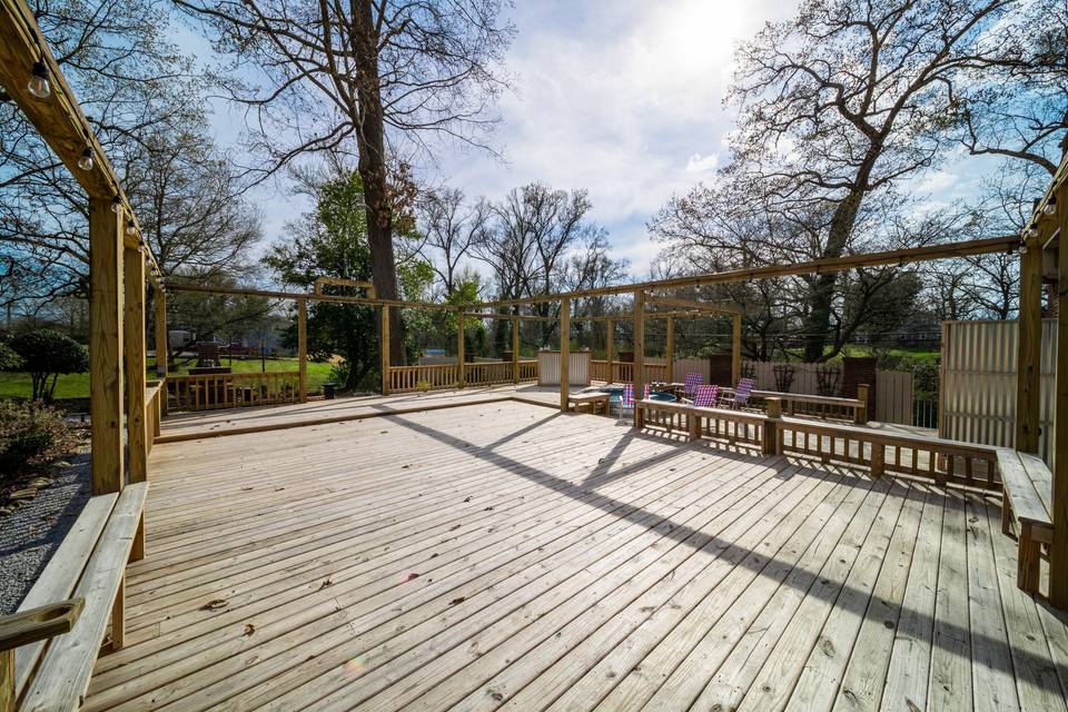 Large deck for festivities