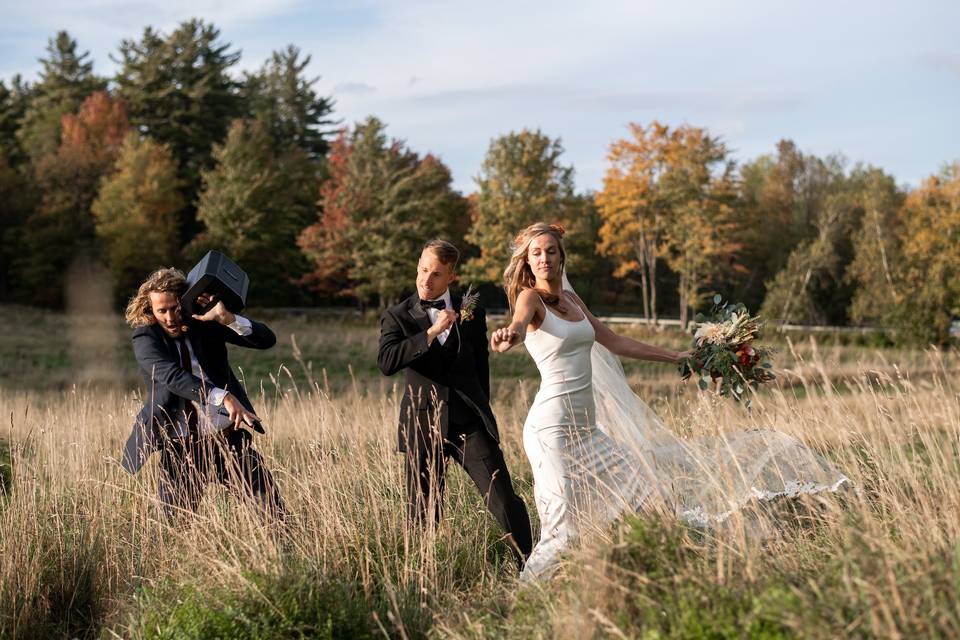 Party in a field