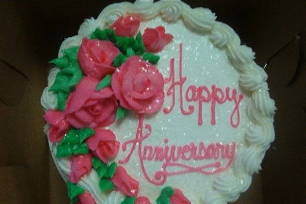 Local delivery and set up is FREE, along with your FREE first year anniversary cake coupon.
