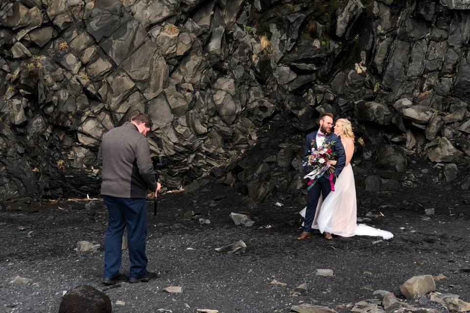 Filming Iceland Wedding in Vík