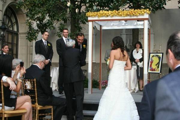 Escorting the bride