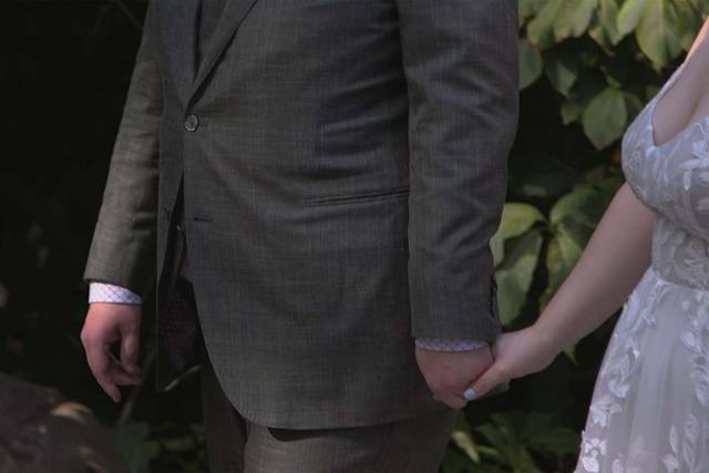 Abby & Philip holding hands
