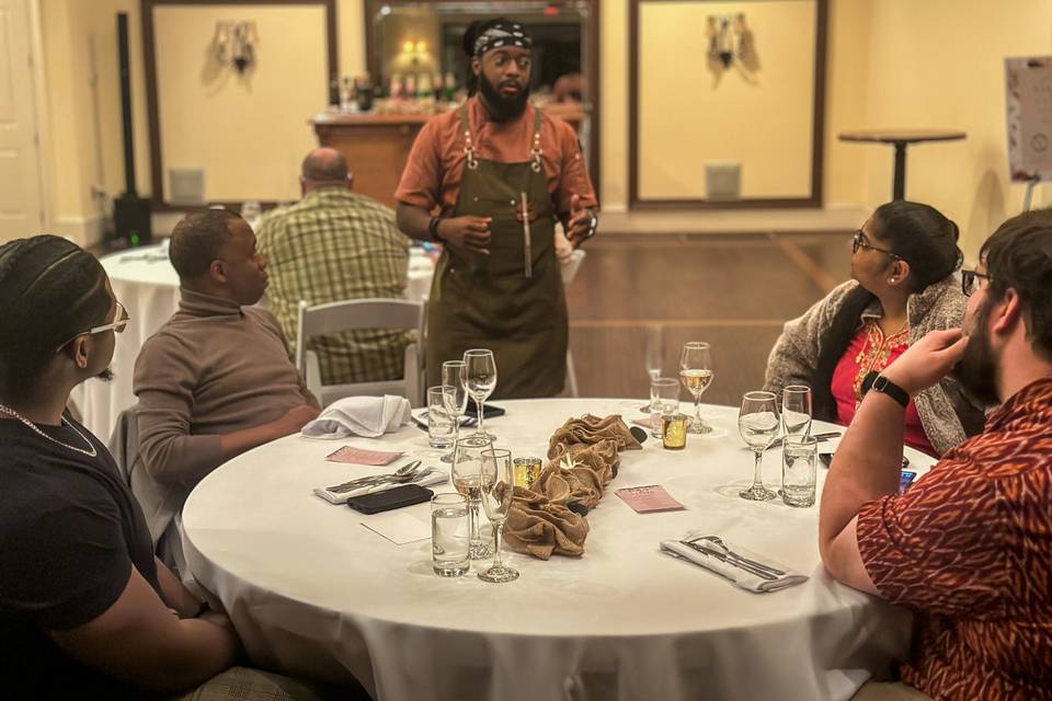 Chef James hosting Event